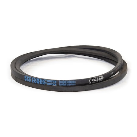D&D SPA2482 Metric V-Belt, 2482mm Outside Length, 13 mm Top Width, 10 mm Thickness, 1 Ribs SPA2482